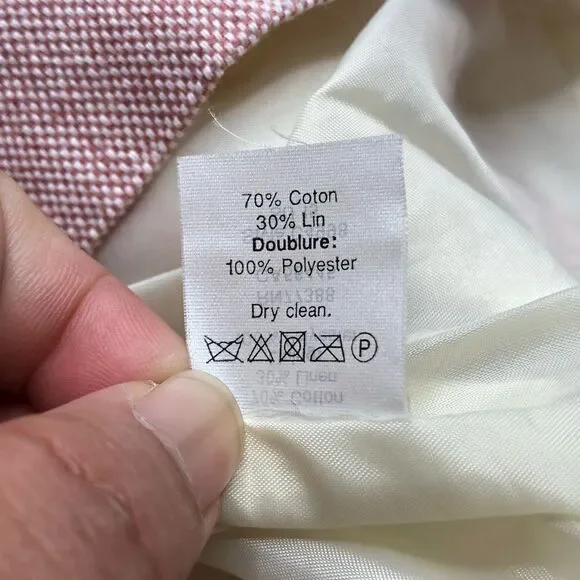 J.Crew Factory Pink White Striped Cotton Linen Sleeveless Sheath Dress Size 8 - Picture 10 of 10